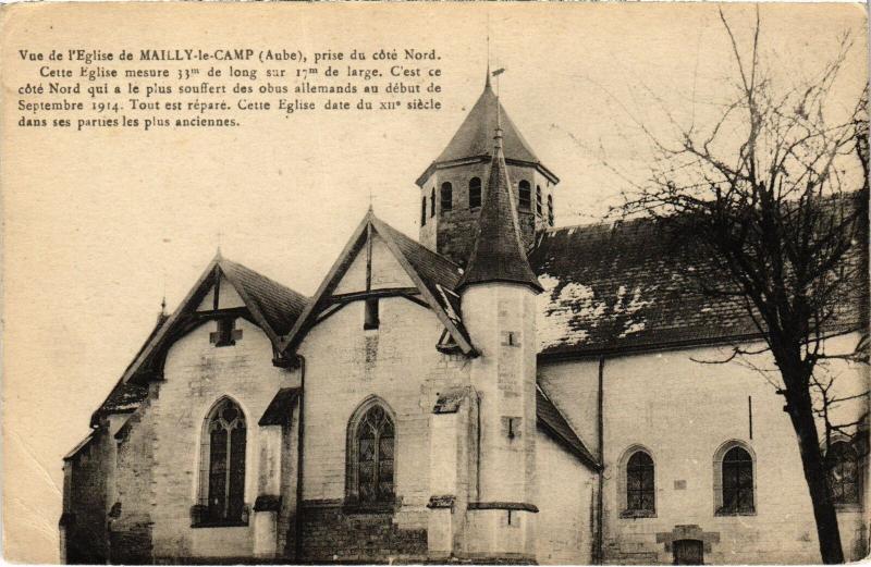 Carte postale ancienne Mailly le Camp vue de l'Eglise à Mailly-le-Camp