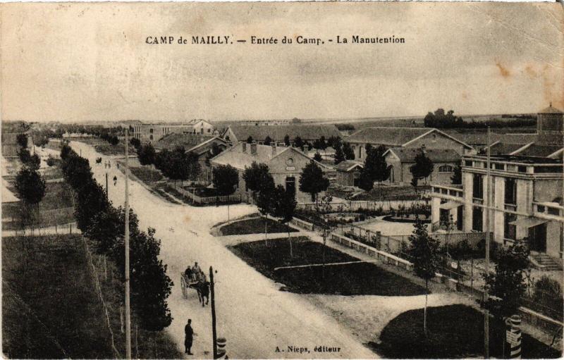 Carte postale ancienne Mailly le Camp entree du Camp à Mailly-le-Camp