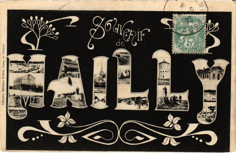 Carte postale ancienne Mailly le Camp souvenir à Mailly-le-Camp