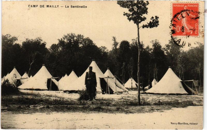 Carte postale ancienne Mailly le Camp La Sentinels à Mailly-le-Camp