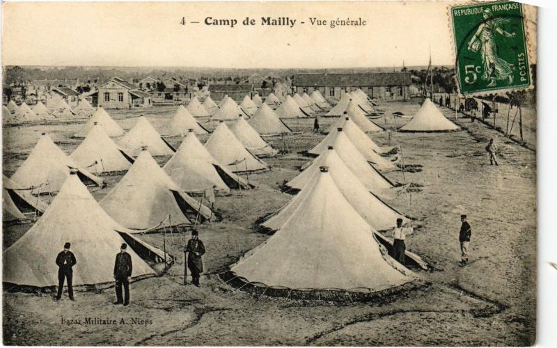 Carte postale ancienne Mailly le Camp vue generale à Mailly-le-Camp