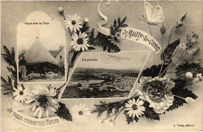 Carte postale ancienne Mailly le Camp souvenir à Mailly-le-Camp
