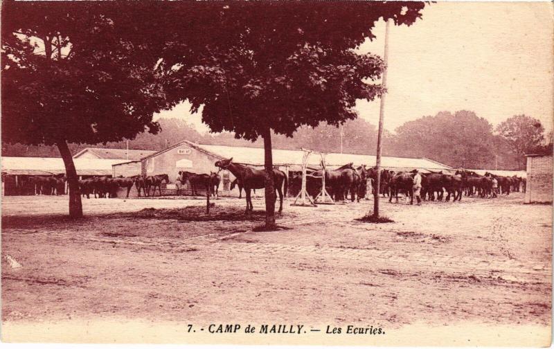 Carte postale ancienne Mailly le Camp les ecuires à Mailly-le-Camp