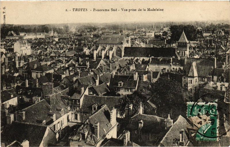 Carte postale ancienne Troyes panorama à Troyes