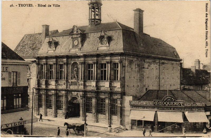 Carte postale ancienne Troyes Hotel de Ville à Troyes