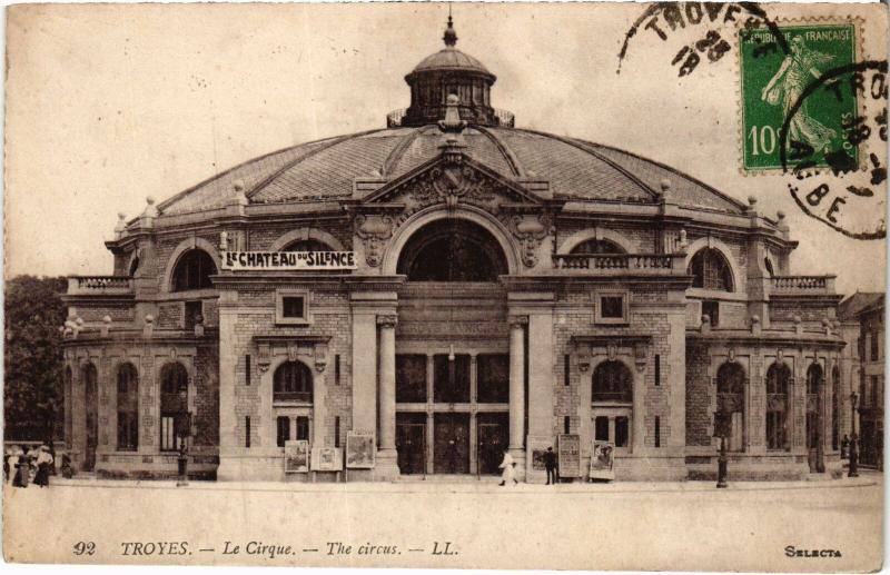 Carte postale ancienne Troyes le Cirque à Troyes