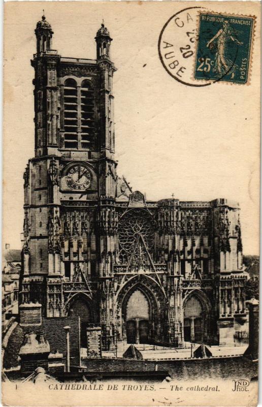 Carte postale ancienne Troyes la Cathedrale à Troyes