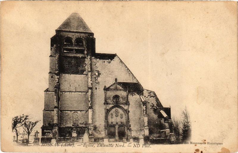 Carte postale ancienne Rosnay Eglise