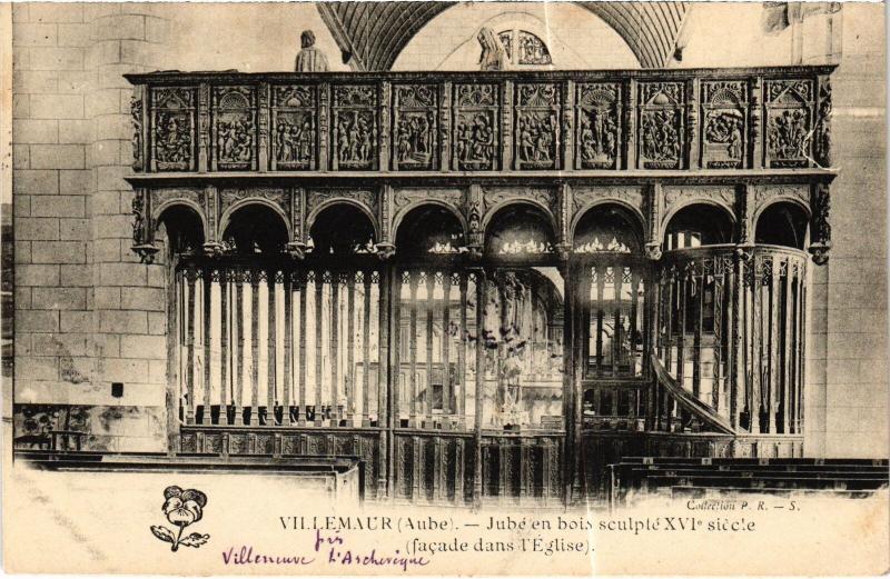 Carte postale ancienne Villemaur Jube de l'Eglise