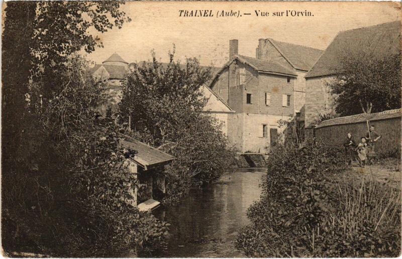 Carte postale ancienne Trainel vue sur l'Orvin