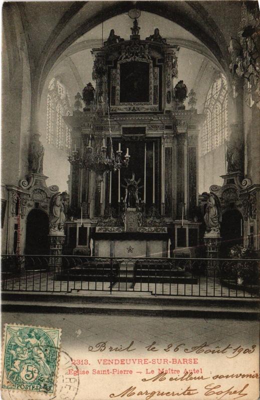 Carte postale ancienne Vendeuvre Portail de l'Eglise
