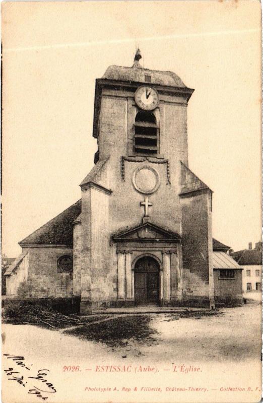 Carte postale ancienne Estissac Eglise à Estissac