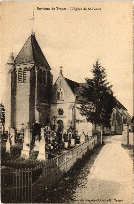 Carte postale ancienne St Parres Eglise