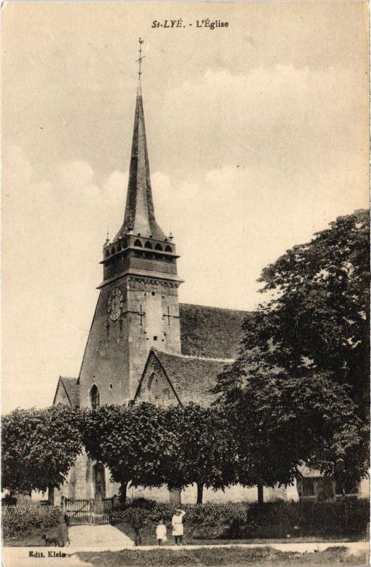 Carte postale ancienne St Lye Eglise