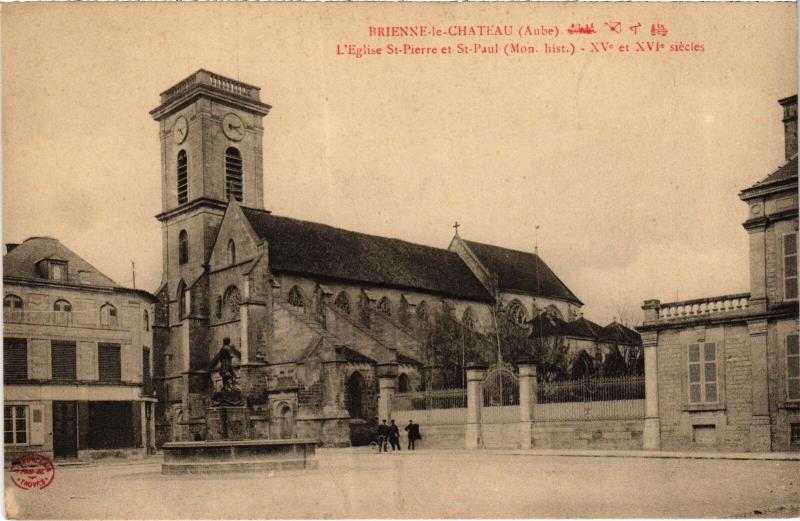 Carte postale ancienne Brienne Eglise Saint-Pierre et Saint-Paul