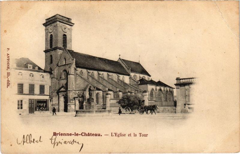 Carte postale ancienne Brienne Eglise et la Tour