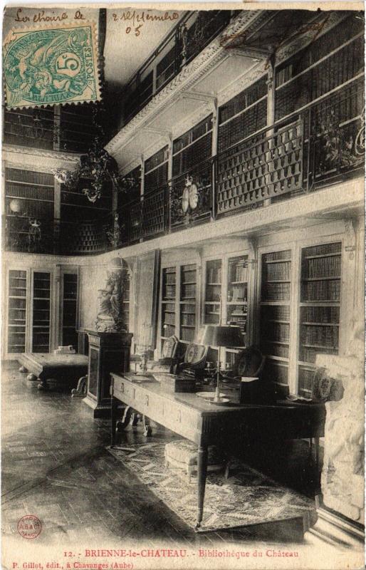 Carte postale ancienne Brienne le Chateau Bibliotheque