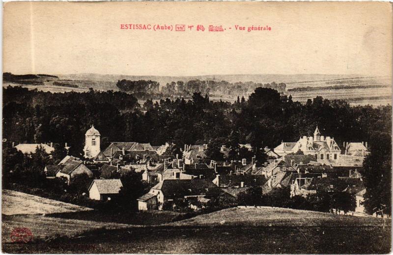 Carte postale ancienne Estissac vue generale à Estissac