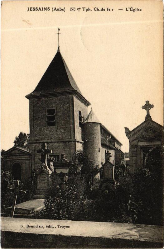 Carte postale ancienne Jessains Eglise à Jessains