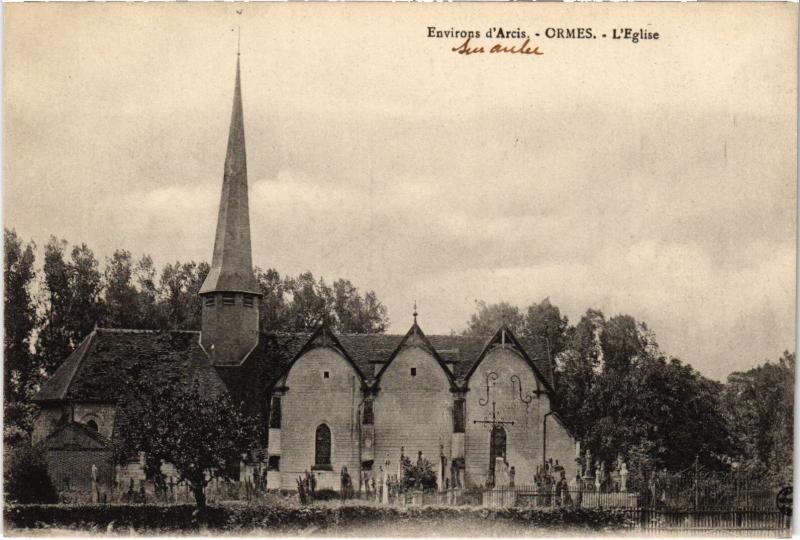 Carte postale ancienne Ormes Eglise à Ormes