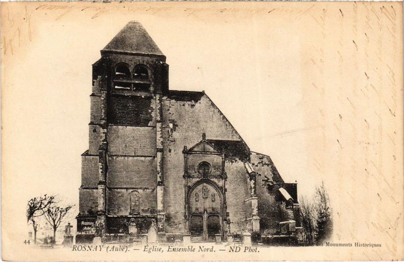 Carte postale ancienne Rosnay Eglise