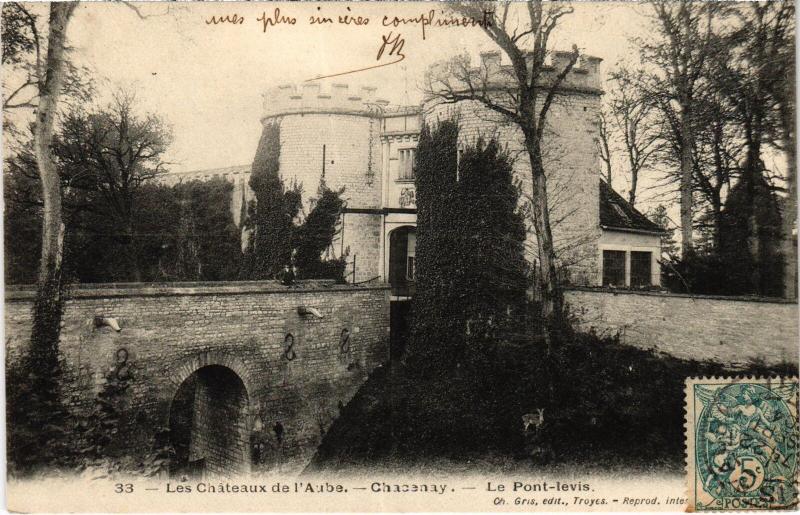 Carte postale ancienne Chacenay Pont Levis à Chacenay