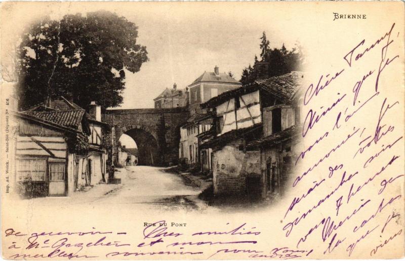 Carte postale ancienne Brienne Rue du Pont