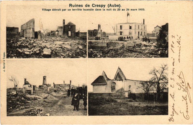 Carte postale ancienne Ruines de Crespy
