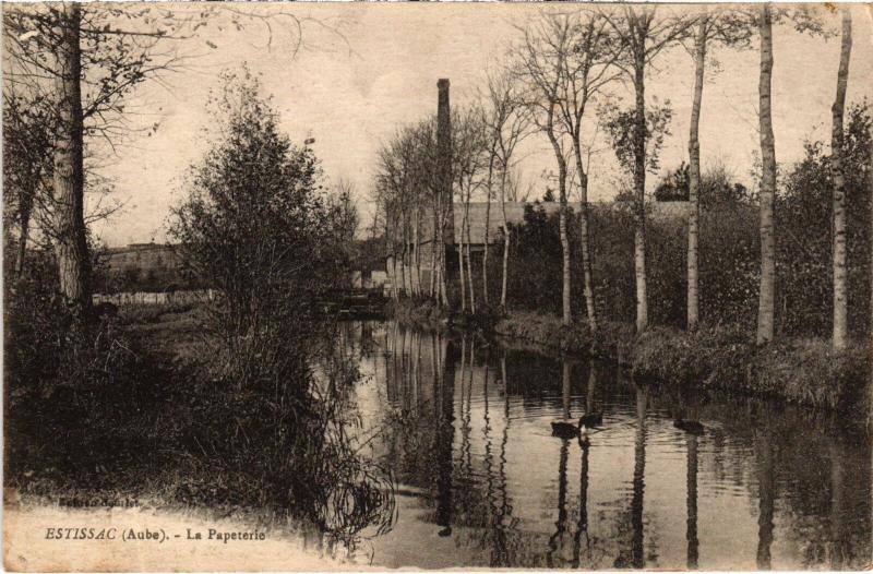 Carte postale ancienne Estissac la Papeterie à Estissac