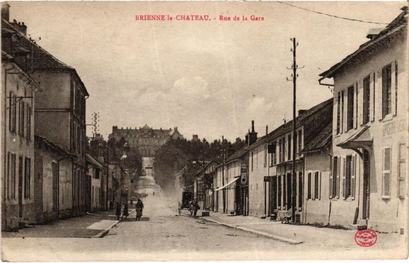 Carte postale ancienne Brienne Rue de la Gare