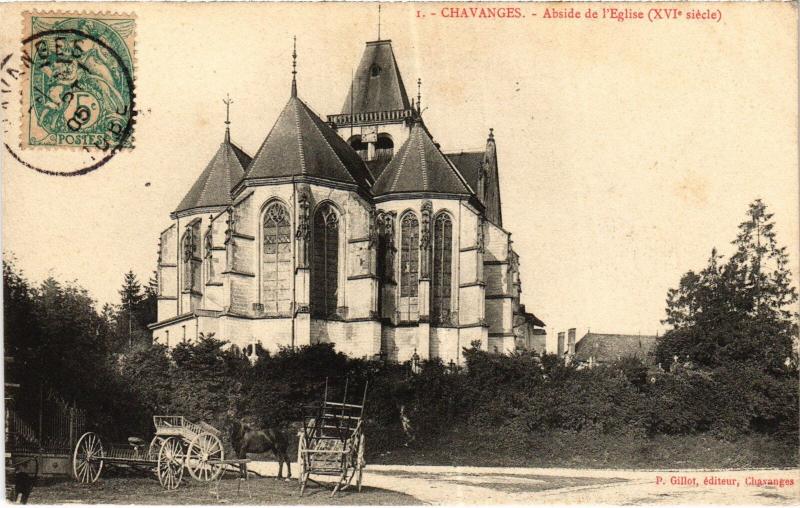 Carte postale ancienne Chaource Abside de l'Eglise à Chaource