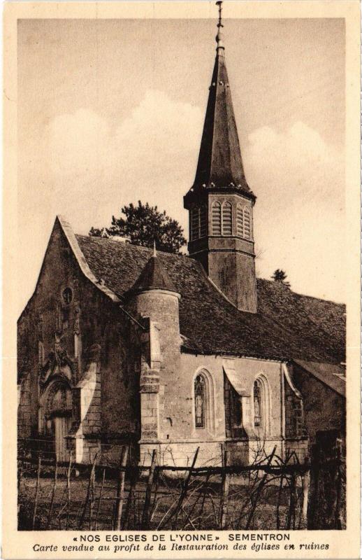 Carte postale ancienne Sementron Eglise