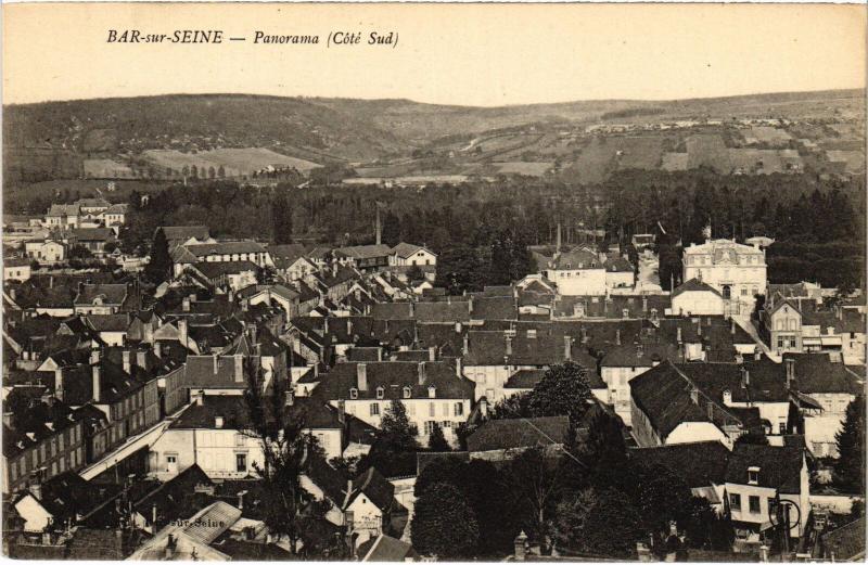 Carte postale ancienne Bar sur Seine panorama à Bar-sur-Seine