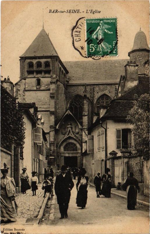 Carte postale ancienne Bar sur Seine Eglise à Bar-sur-Seine
