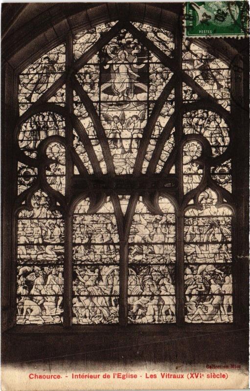 Carte postale ancienne Chaource interieur de l'Eglise à Chaource