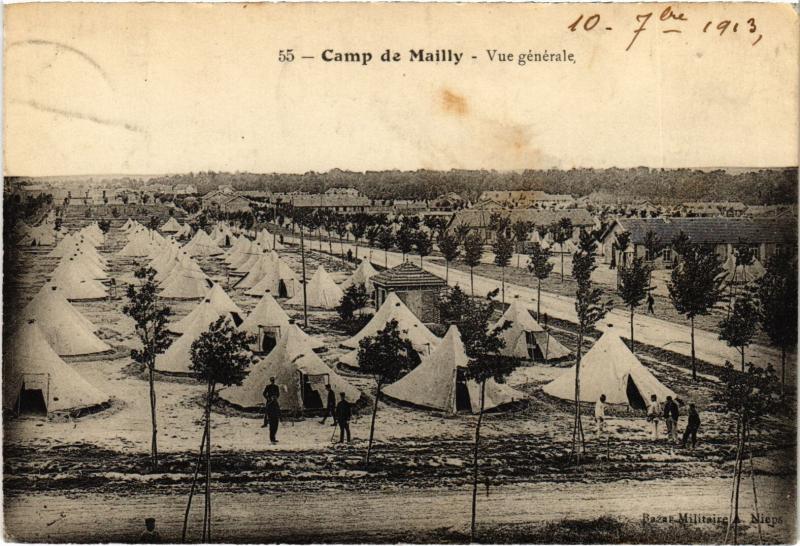 Carte postale ancienne Mailly le Camp vue generale à Mailly-le-Camp