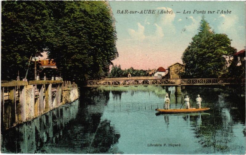 Carte postale ancienne Bar sur Aube Ponts sur l'Aube à Bar-sur-Aube
