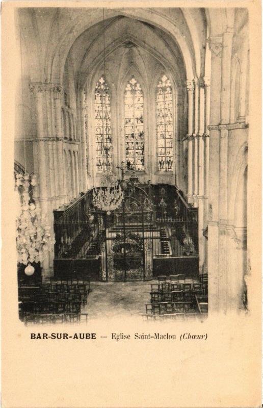 Carte postale ancienne Bar sur Aube Eglise Saint-Maclou à Bar-sur-Aube