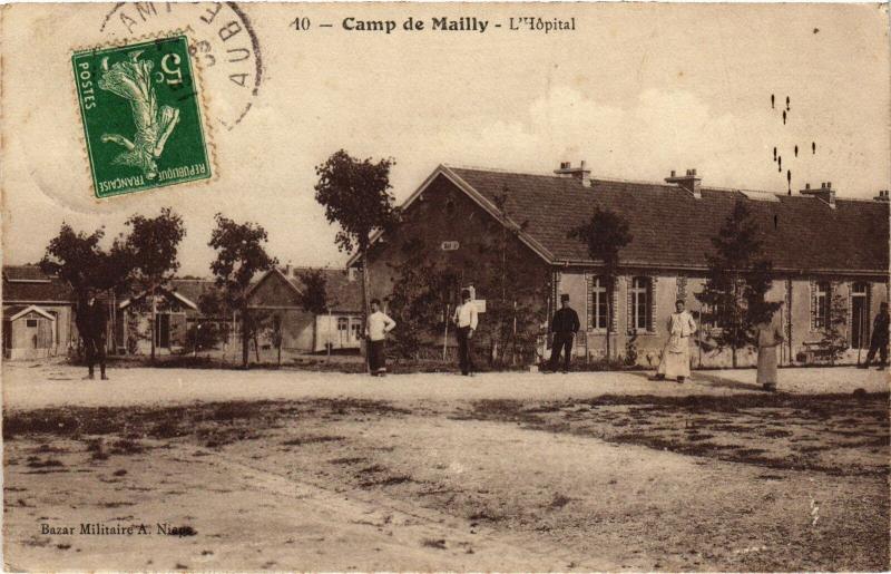Carte postale ancienne Mailly le Camp Hopital à Mailly-le-Camp