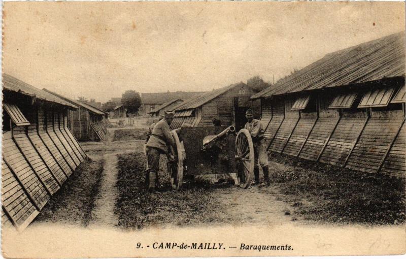 Carte postale ancienne Mailly le Camp coin de campement à Mailly-le-Camp
