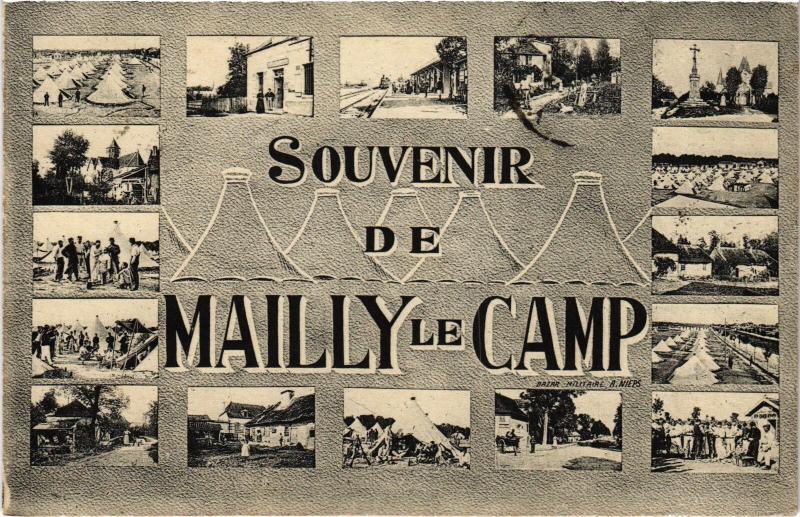Carte postale ancienne Mailly le Camp Eglise à Mailly-le-Camp