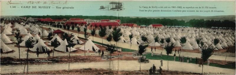 Carte postale ancienne Mailly le Camp vue generale à Mailly-le-Camp