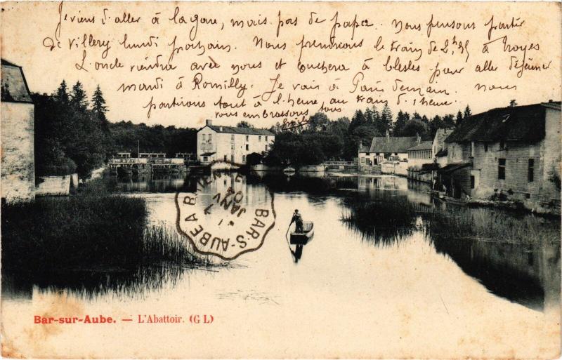 Carte postale ancienne Bar sur Aube Abattoir à Bar-sur-Aube
