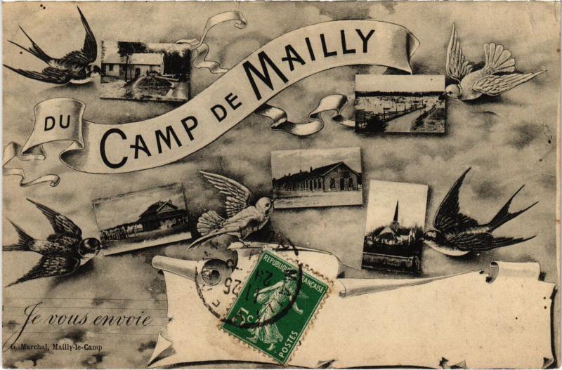 Carte postale ancienne Mailly le Camp souvenir à Mailly-le-Camp