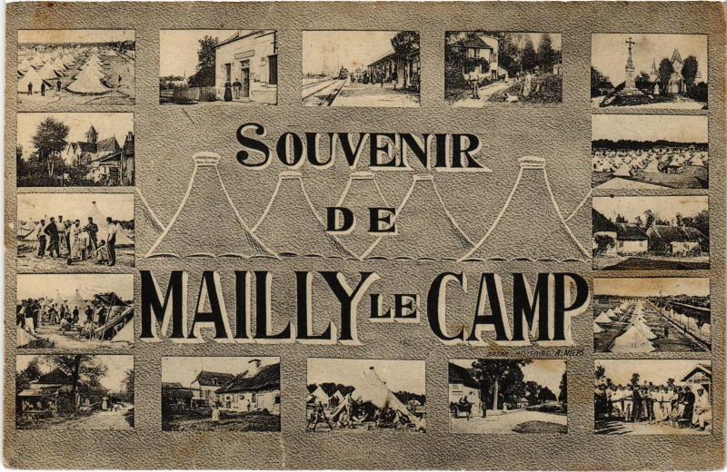 Carte postale ancienne Mailly le Camp souvenir à Mailly-le-Camp