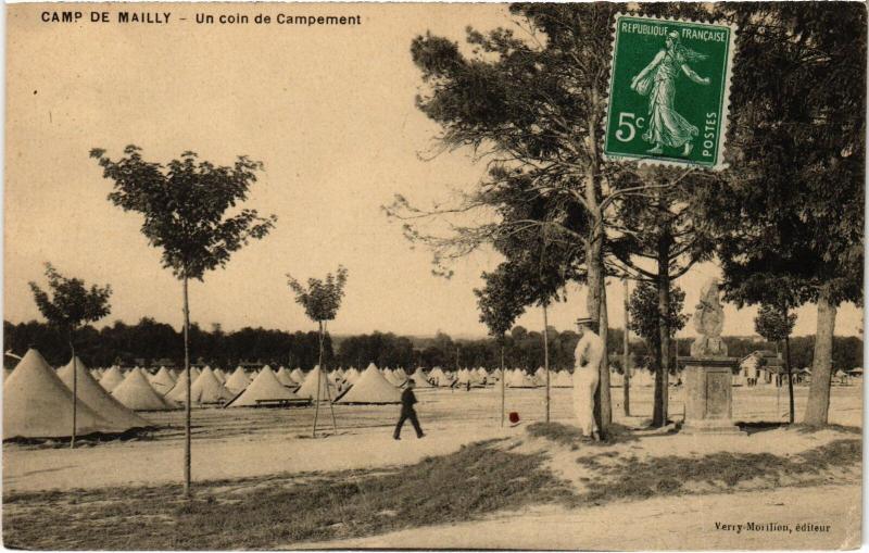Carte postale ancienne Mailly le Camp un coin de campement à Mailly-le-Camp