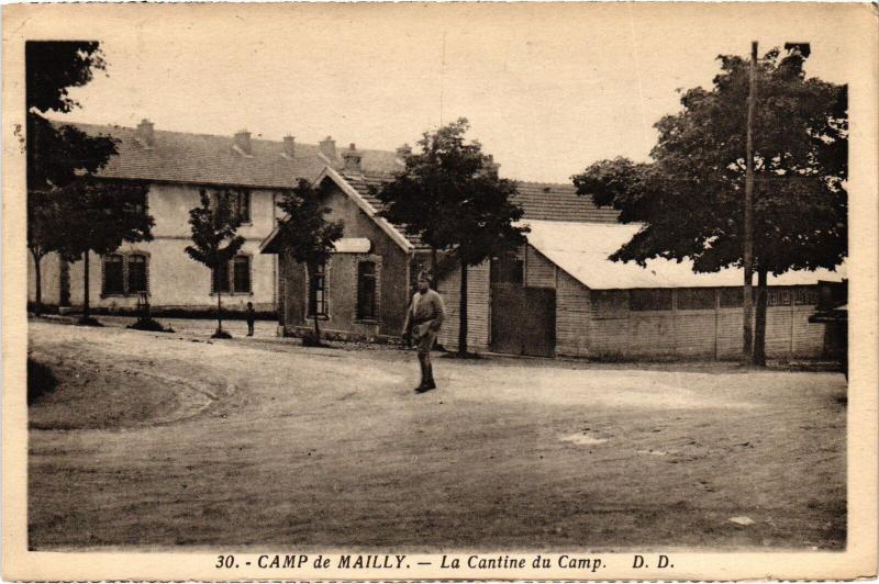 Carte postale ancienne Mailly le Camp la Cantine du camp à Mailly-le-Camp