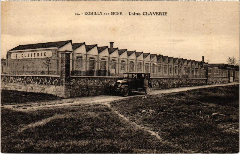 Carte postale ancienne Romilly Usine Claverie