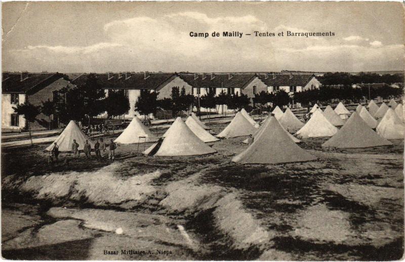 Carte postale ancienne Mailly le Camp Tentes et Barraquements à Mailly-le-Camp