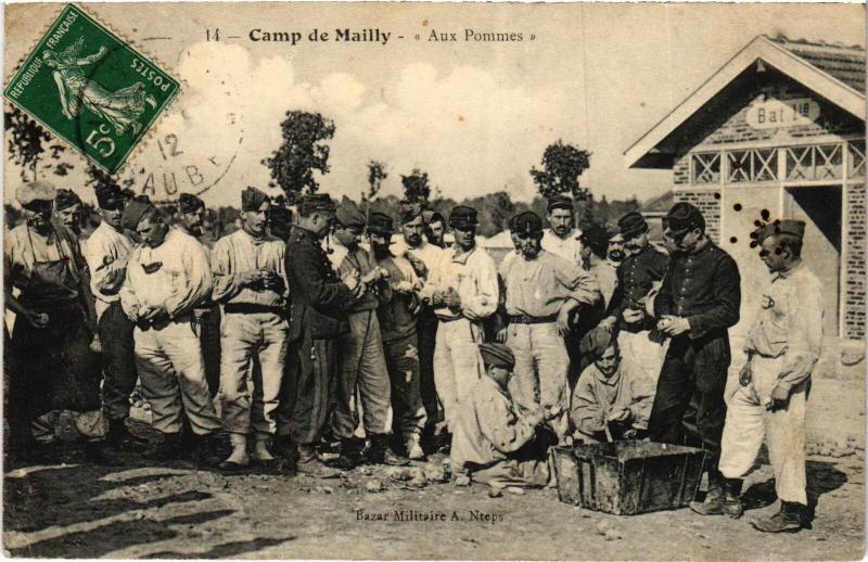 Carte postale ancienne Mailly le Camp Aux Pommes à Mailly-le-Camp